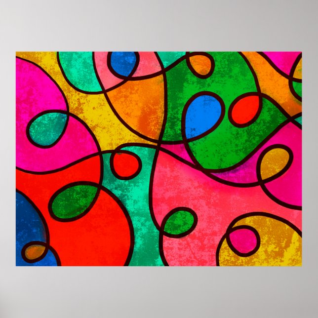 Poster design de gráfico de fundo abstrato (Frente)