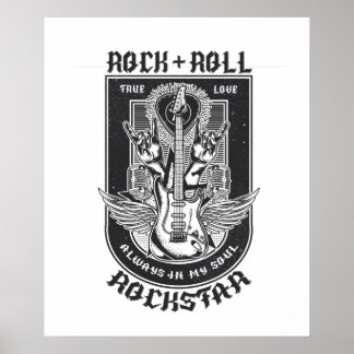 Poster Design de Guitar Rock