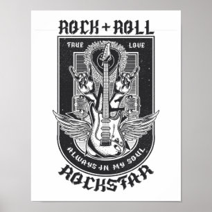 Poster Design de Guitar Rock