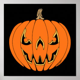 Poster Design de Halloween assustador de Jack-o'-Lantern