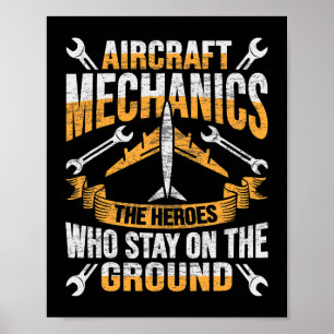 Poster Design de Herói Mecânico da Aeronave Mens para aer