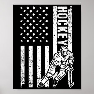 Poster Design De Hóquei Divertido Para Jogadores De Hóque