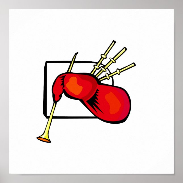 Poster Design de imagem gráfica, vermelha e castanha (Frente)