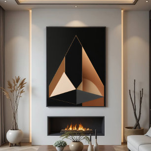 Poster Design de Interiores de Luxo Moderno Abstrato