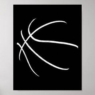Poster Design de jogador de basquete Silhouette