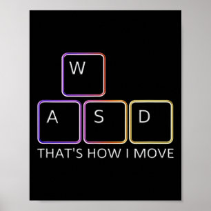 Poster Design de Jogo Wasd - Ícone Gráfico de Teclado par