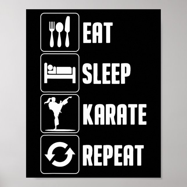 Poster Design De Karate Engraçado Para Homens Mulheres Co (Frente)