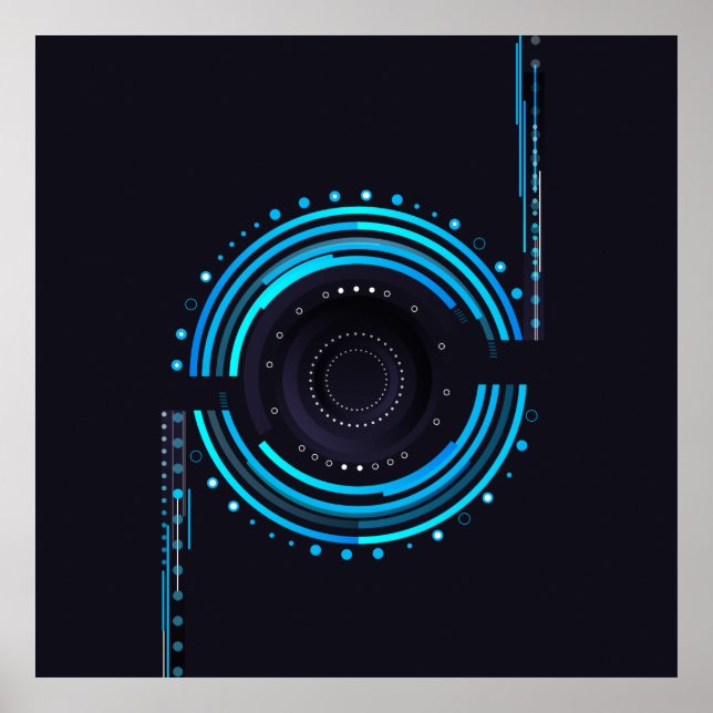 Poster design de lente da câmera legal (Frente)