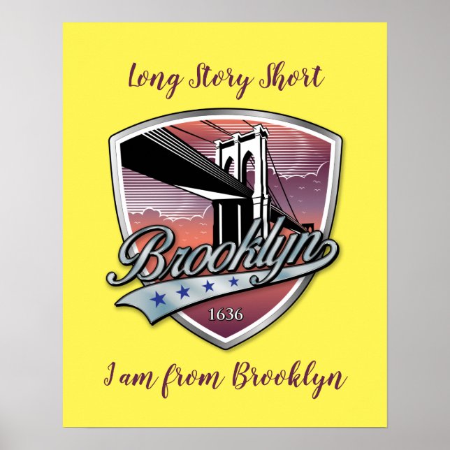 Poster Design de logotipo Brooklyn (Frente)