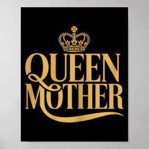 Poster design de mãe rainha elegante para mulheres