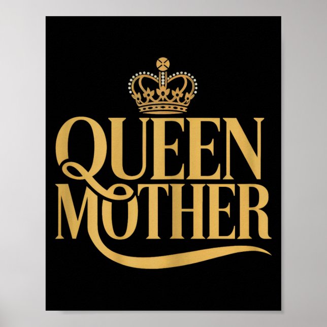 Poster design de mãe rainha elegante para mulheres (Frente)
