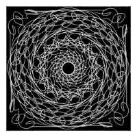 Design de mandala preto e branco