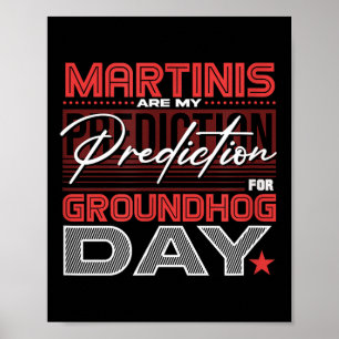 Poster Design de Martini Divertido do Dia do Groundhog Pr
