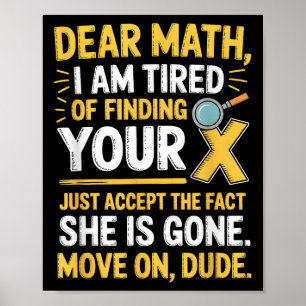 Poster Design de Matemática Divertido para Meninos Menina