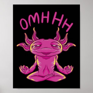 Poster Design de Meditação de Axolote de Ioga