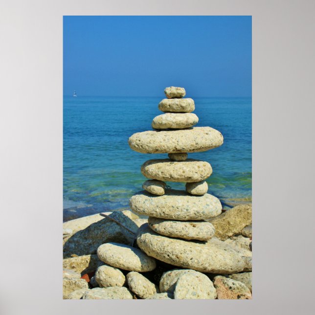 Póster Design de Mini Stone Stack (Frente)