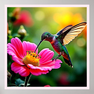 Poster Design de Momentos de Hummingbird Mágico