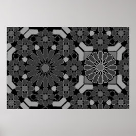 Poster Design de mosaico geométrico