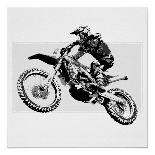 Póster Design de Motocross Racer (Frente)
