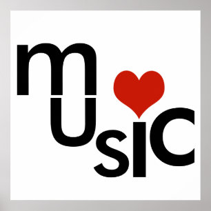 Poster design de música tipográfica