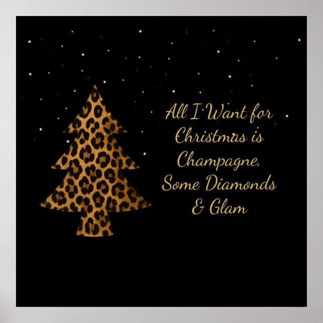 Poster Design de Natal Chic e Glamouroso (Frente)