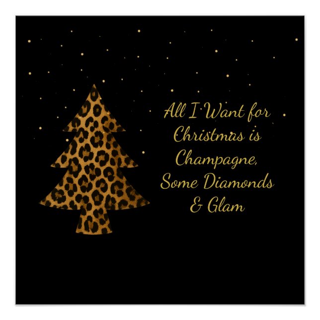 Póster Design de Natal Chic e Glamouroso (Frente)