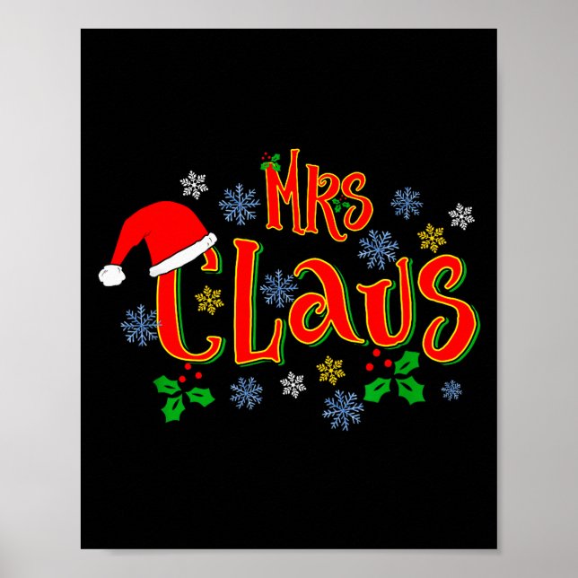 Poster Design de Natal da Sra. Claus Incrível para Mulher (Frente)