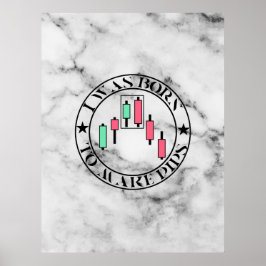 Poster Design de Negociação | Padrão Baixista Mármore | P
