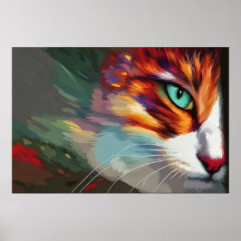 Poster Design de Olho de Gato