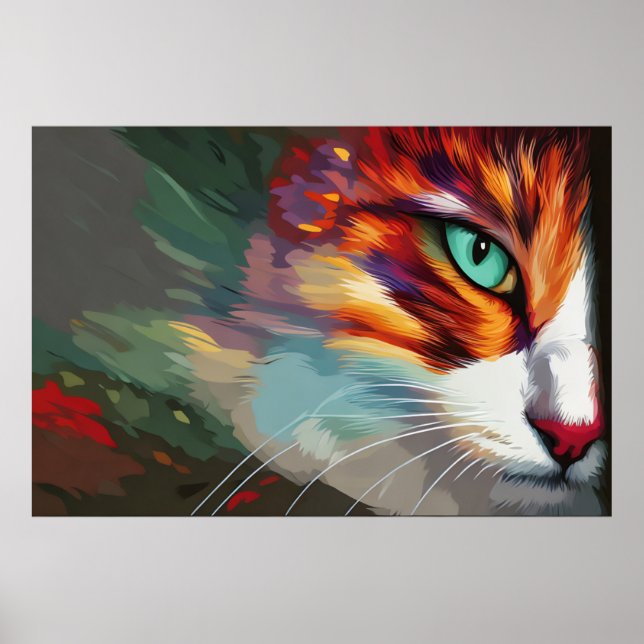 Poster Design de Olho de Gato (Frente)