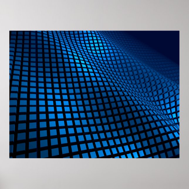 Poster design de onda abstrato (Frente)