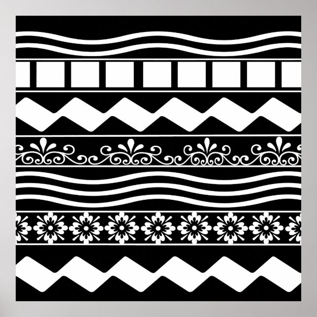 Poster design de padrão abstrato moderno (Frente)