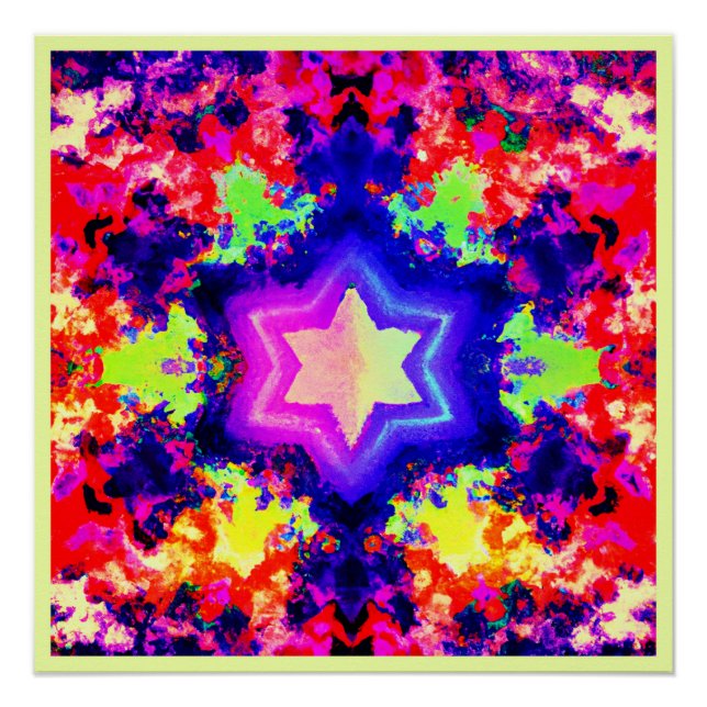 Póster Design de Padrão Colorido Moderno (Frente)