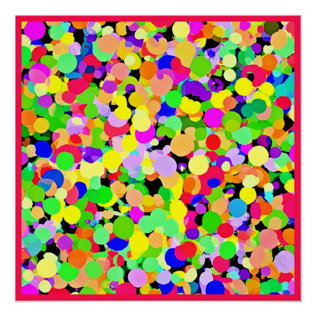 Póster Design de Padrão de Fusão Colorida (Frente)
