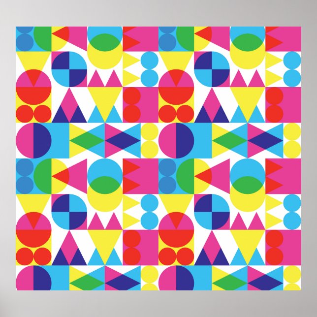 Poster design de padrão geométrico abstrato. (Frente)