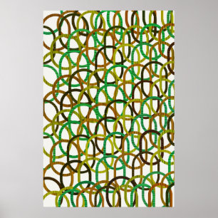 Poster Design de Padrão Geométrico Quântico