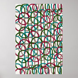 Poster Design de Padrão Geométrico Quântico