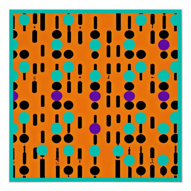 Póster Design de padrão na moda Abstrato (Frente)