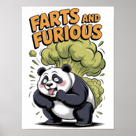 Poster Design de Panda de Desenho Animado Divertido em Br