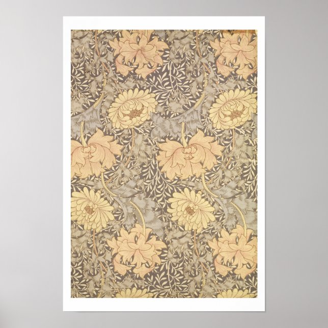 Póster design de papel de parede 'Chrysanthemum', 1876 (Frente)