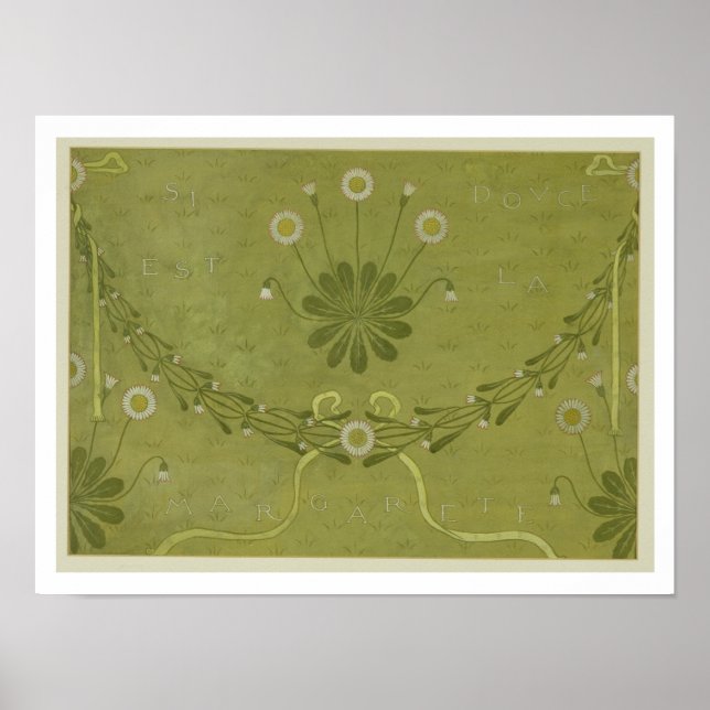 Póster design de papel de parede 'La Margarete', impresso (Frente)