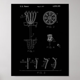Poster Design de Patente de Alvo de Cesta de Golfe de Dis