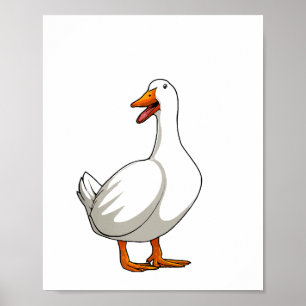 Poster Design de Pato Bonito Homens Aves Aquáticas Pássar