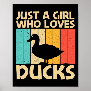 Poster Design De Pato Engraçado Para Meninas Crianças Do 