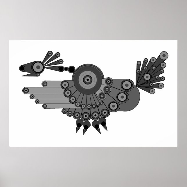 Poster Design de Peacock Geométrico (Frente)