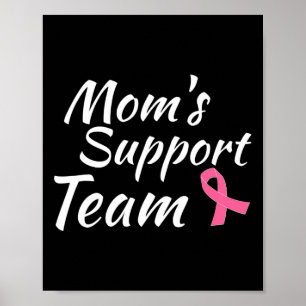 Poster Design de peito Cancer Mães Suporte Equipe Sensibi