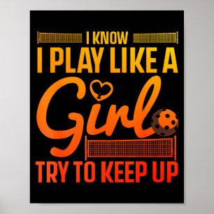 Poster Design de pickleball único para mulheres meninas p