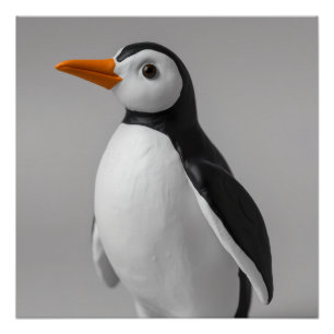 Póster Design de Pinguim Fofo – Adorável Animal de Invern