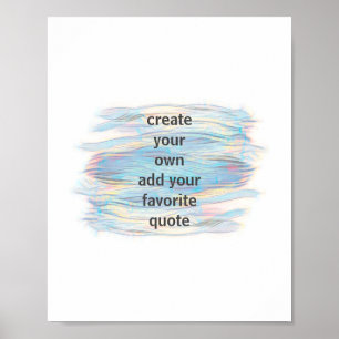 Poster design de pintura azul artístico adiciona uma cit