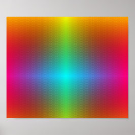 Poster design de pôster colorido apresenta um arco-íris v